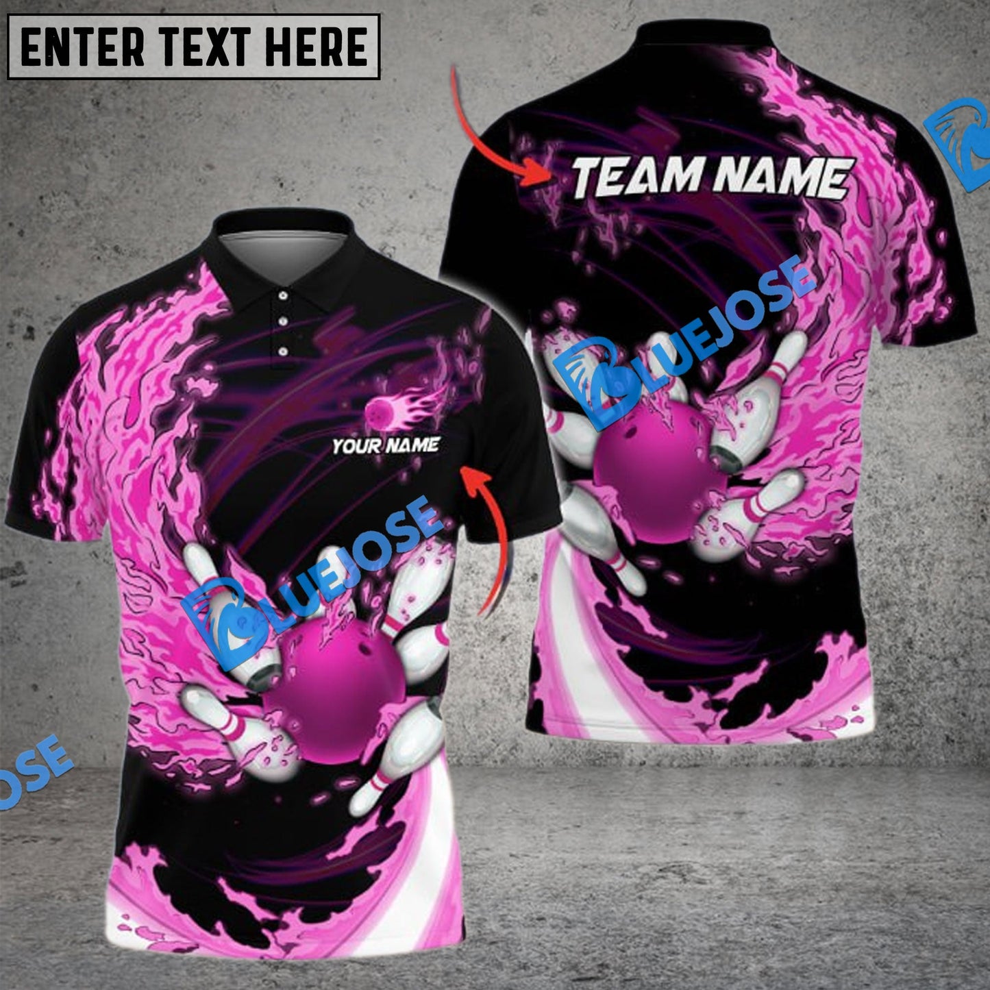 Frenzidea Bowling And Pins Breath Of Fire 2.0 Customized Name 3D Shirt ( 3 Colors)
