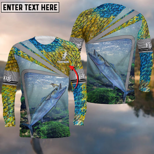 Frenzidea Kingfish Fishing Cool Customize Name 3D Shirts