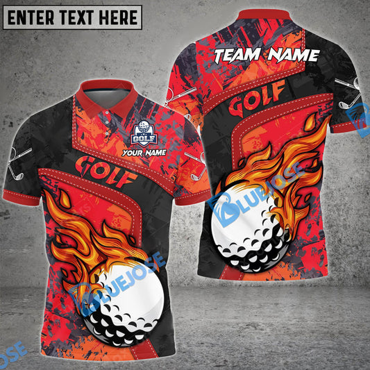 Frenzidea Golf Grunge Customized Name, Team Name 3D Shirts (4 Colors)