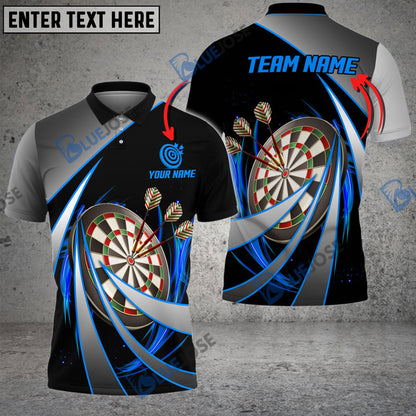 Frenzidea Darts Tornado Pattern Personalized Name, Team Name 3D Shirt (4 Colors)