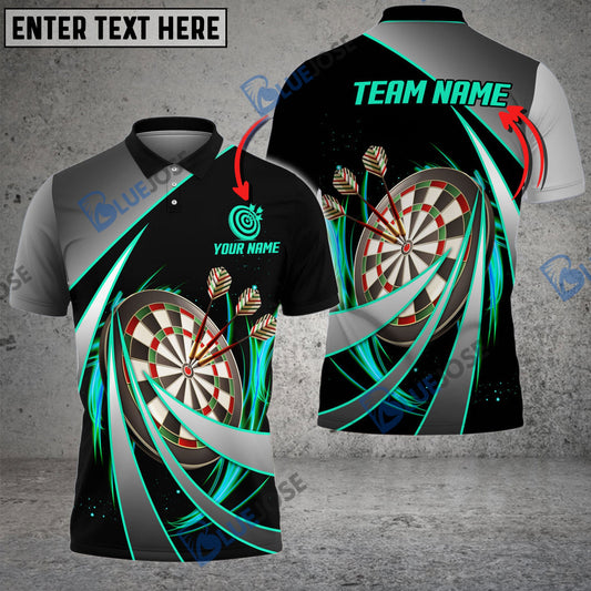 Frenzidea Darts Tornado Pattern Personalized Name, Team Name 3D Shirt (4 Colors)