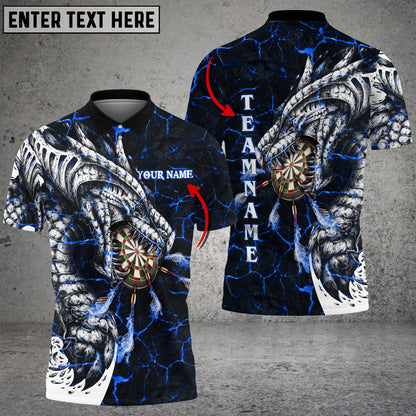 Frenzidea Darts Magma Dragon Personalized Name, Team Name 3D Shirt (4 Colors)