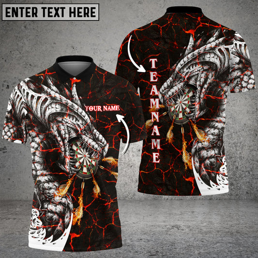 Frenzidea Darts Magma Dragon Personalized Name, Team Name 3D Shirt (4 Colors)