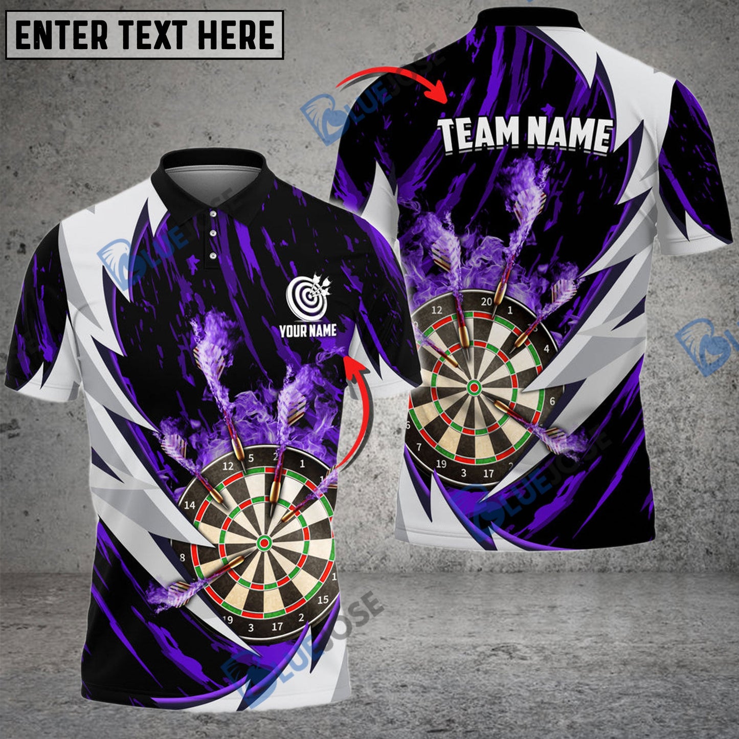 Frenzidea Fire Thunderstorm  Darts Personalized Name, Team Name 3D Shirt (6 Colors)