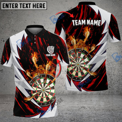 Frenzidea Fire Thunderstorm  Darts Personalized Name, Team Name 3D Shirt (6 Colors)