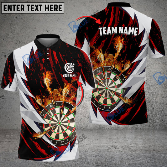 Frenzidea Fire Thunderstorm  Darts Personalized Name, Team Name 3D Shirt (6 Colors)