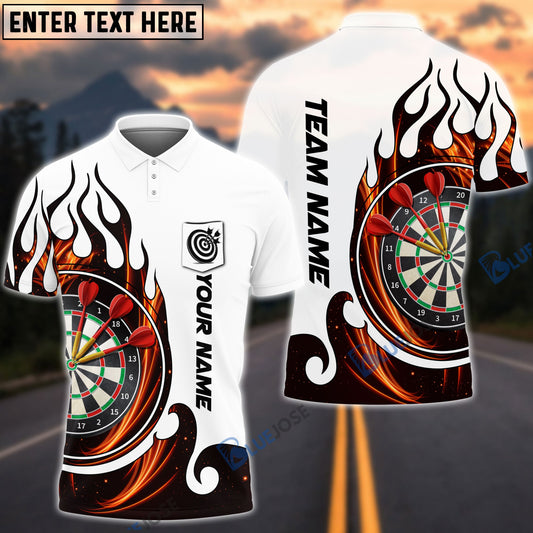Frenzidea Fire Blaster Darts Personalized Name, Team Name 3D Pocket Polo