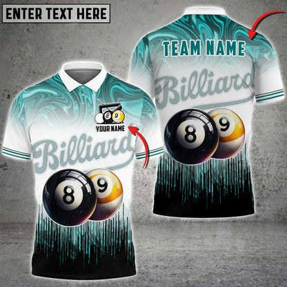 Frenzidea Billiards Ball 8,9 Event Horizon Personalized Name, Team Name Unisex Shirt ( 6 Colors )
