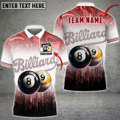 Frenzidea Billiards Ball 8,9 Event Horizon Personalized Name, Team Name Unisex Shirt ( 6 Colors )