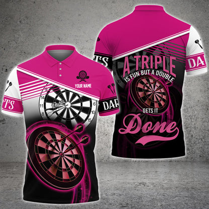 Frenzidea Darts Triple Is Fun Personalized Name 3D Shirt