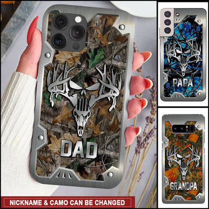 Frenzidea Deer Hunting Buck Head Skull Personalized Name Multicolor Phone Case (6 colors)