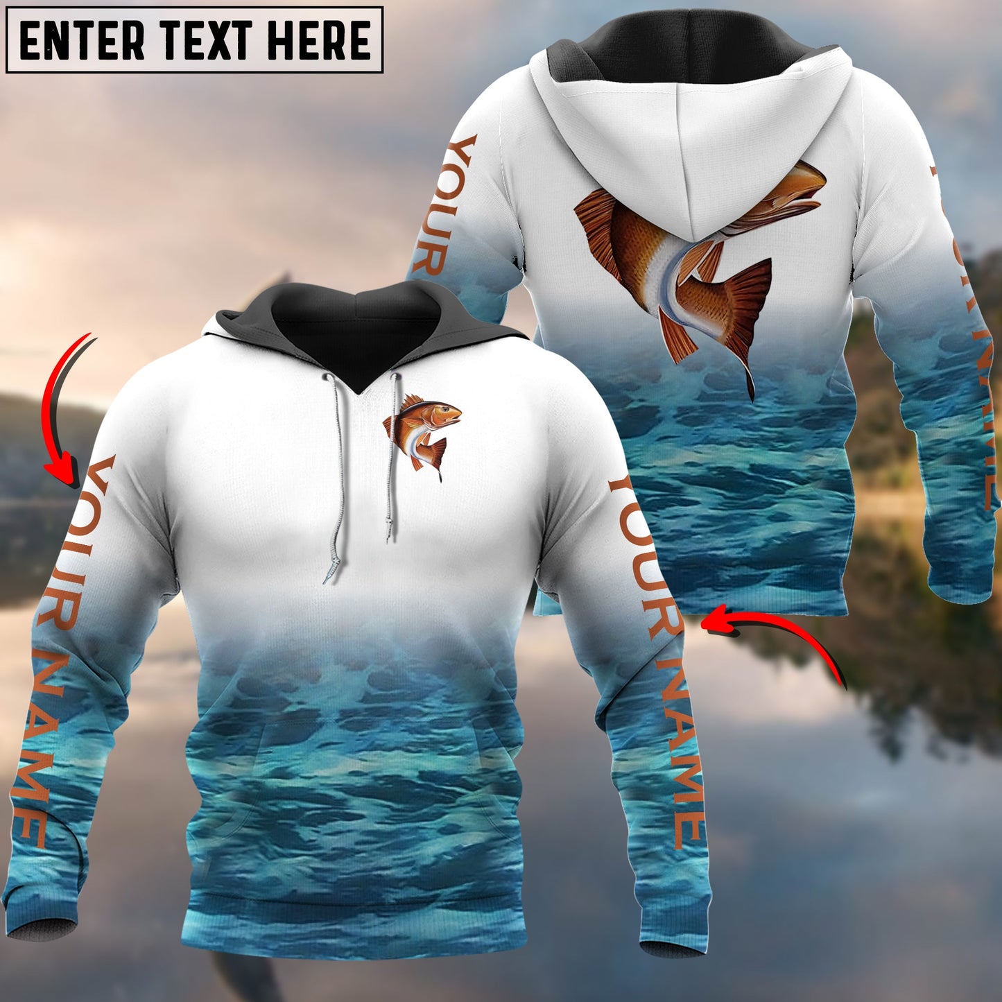 Frenzidea Personalized Redfish Fishing 3D Shirts