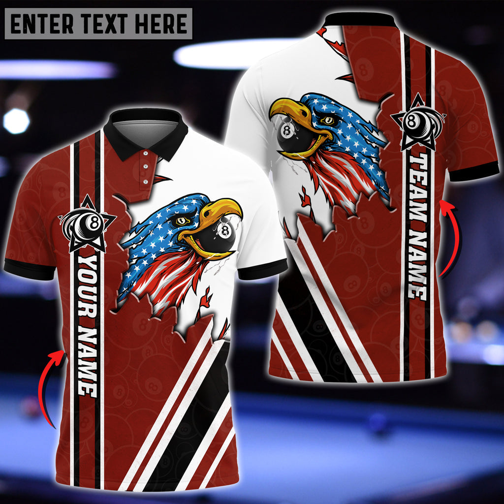 Frenzidea Billiards Eagle With 8 Ball Personalized 3D Shirt