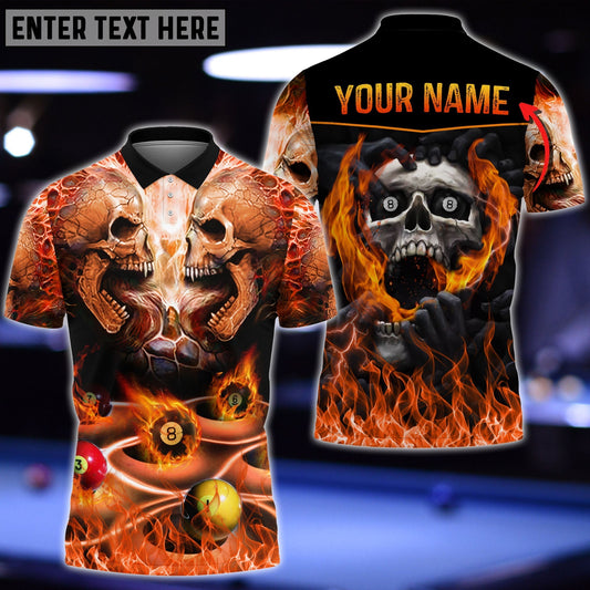 Frenzidea Billiards Skull Legend Personalized 3D Shirt