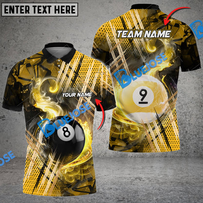 Frenzidea Billiards Ball Colorful Twinkle Premium Personalized Name, Team Name Unisex Shirt ( 6 Colors )
