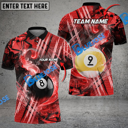 Frenzidea Billiards Ball Colorful Twinkle Premium Personalized Name, Team Name Unisex Shirt ( 6 Colors )