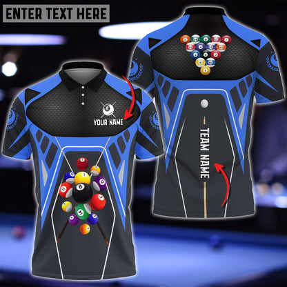 Frenzidea Billiards Strategy Masters Personalized Name & Team Name Polo Shirt (6 Colors)