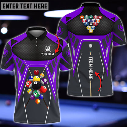 Frenzidea Billiards Strategy Masters Personalized Name & Team Name Polo Shirt (6 Colors)