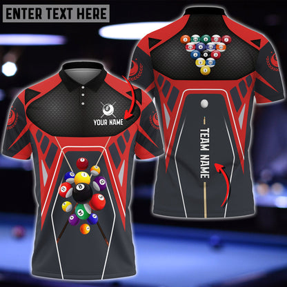 Frenzidea Billiards Strategy Masters Personalized Name & Team Name Polo Shirt (6 Colors)