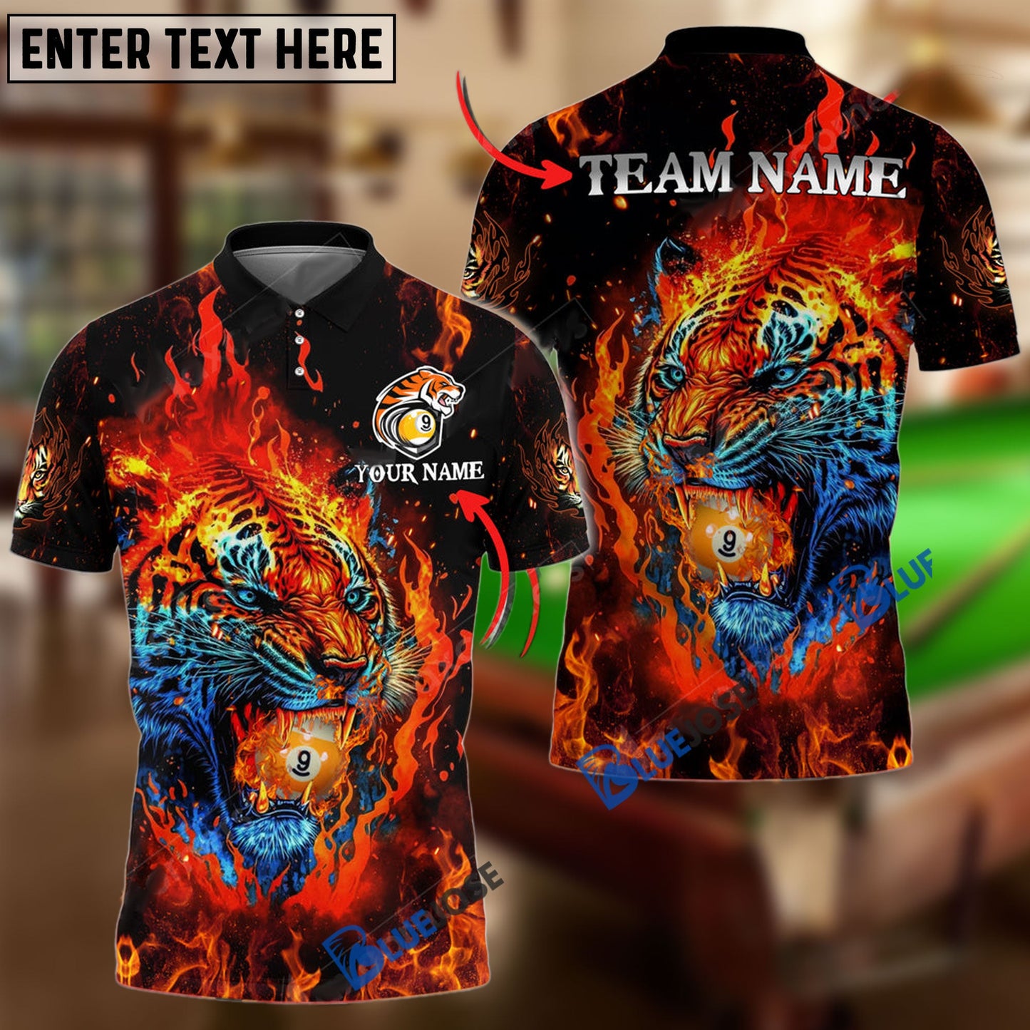 Frenzidea Billiards King Of Forest Personalized Name, Team Name Unisex Shirt