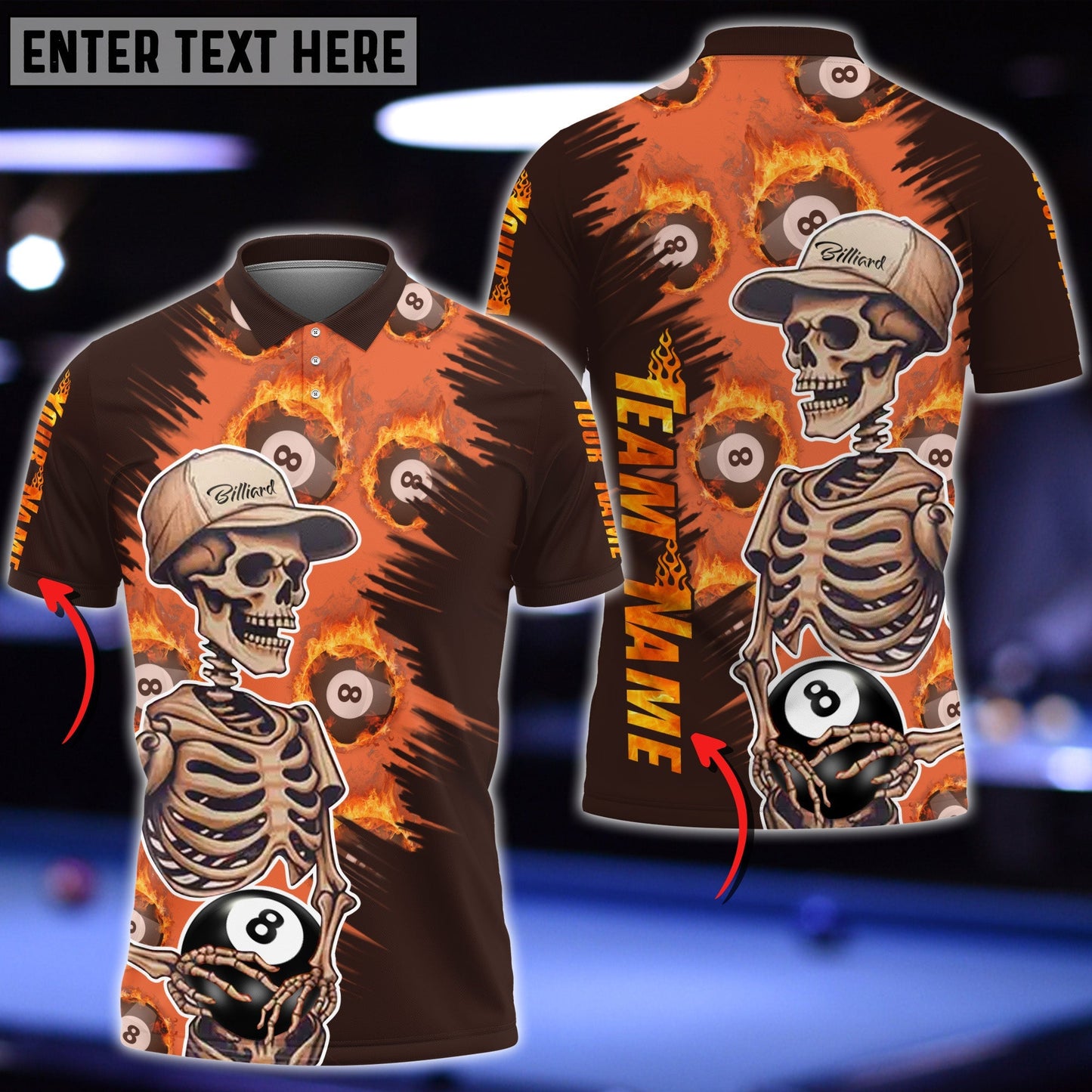 Frenzidea Billiards Champ Personalized Name 3D Shirt