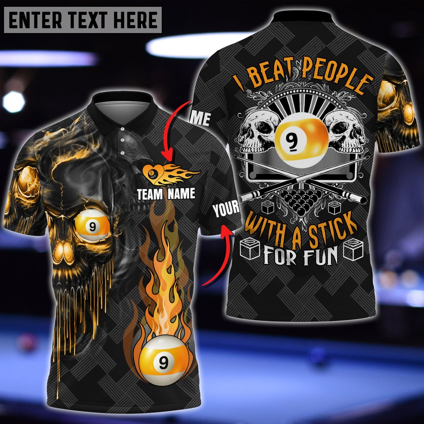 Frenzidea Cue Billiards 9 Ball Expert Personalized 3D Shirt