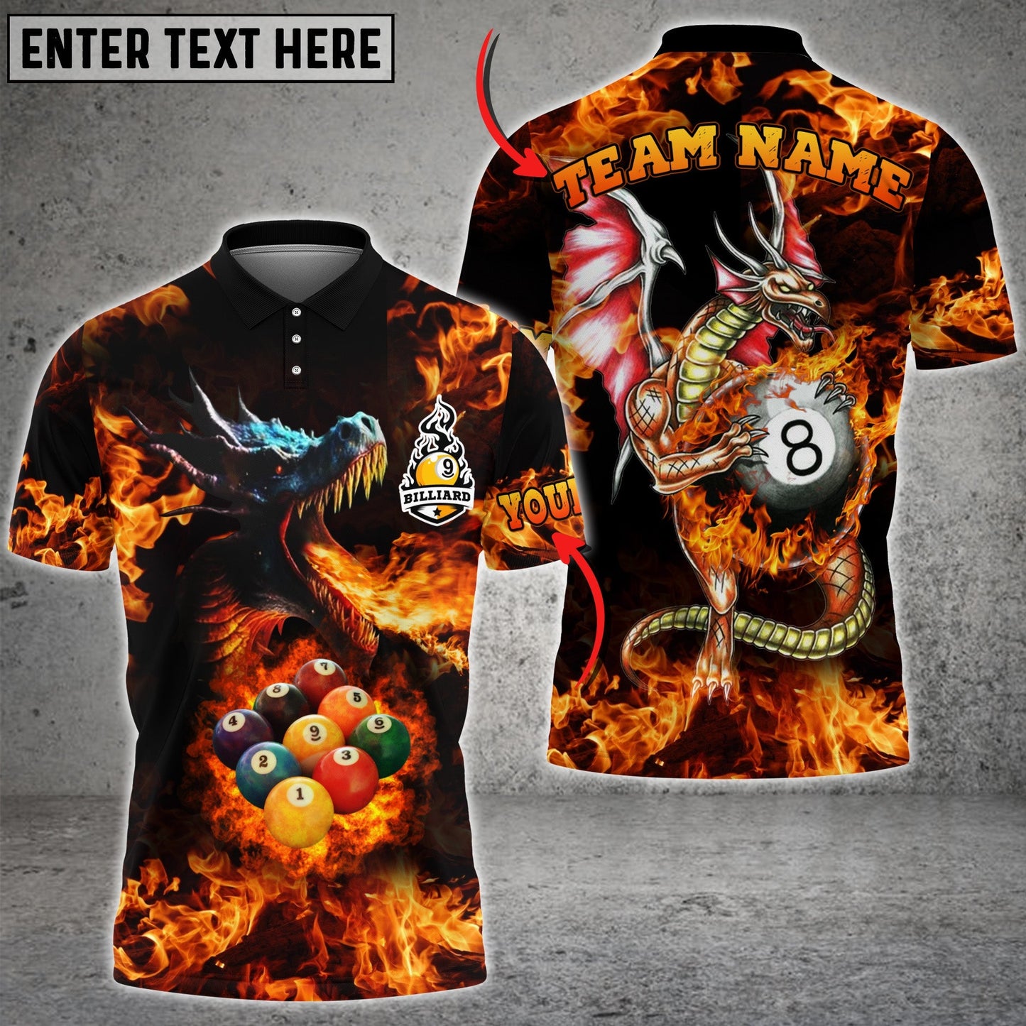 Frenzidea Billiards Star Personalized Name 3D Shirt