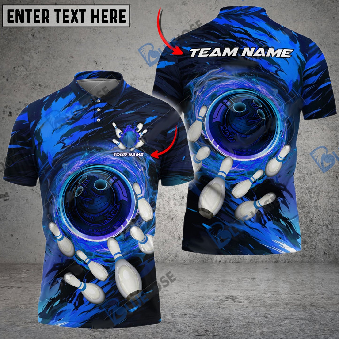 Frenzideas Bowling And Pins Maximum Motivation Customized Name 3D Shirt ( 5 Colors)