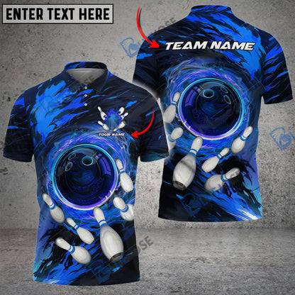 Frenzideas Bowling And Pins Maximum Motivation Customized Name 3D Shirt ( 5 Colors)