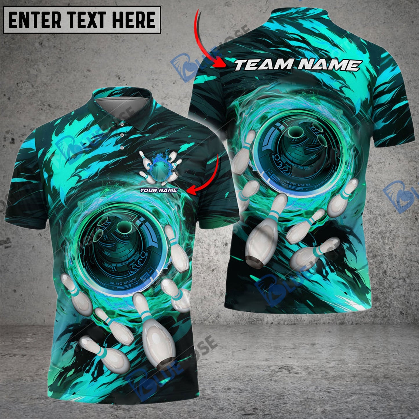 Frenzideas Bowling And Pins Maximum Motivation Customized Name 3D Shirt ( 5 Colors)