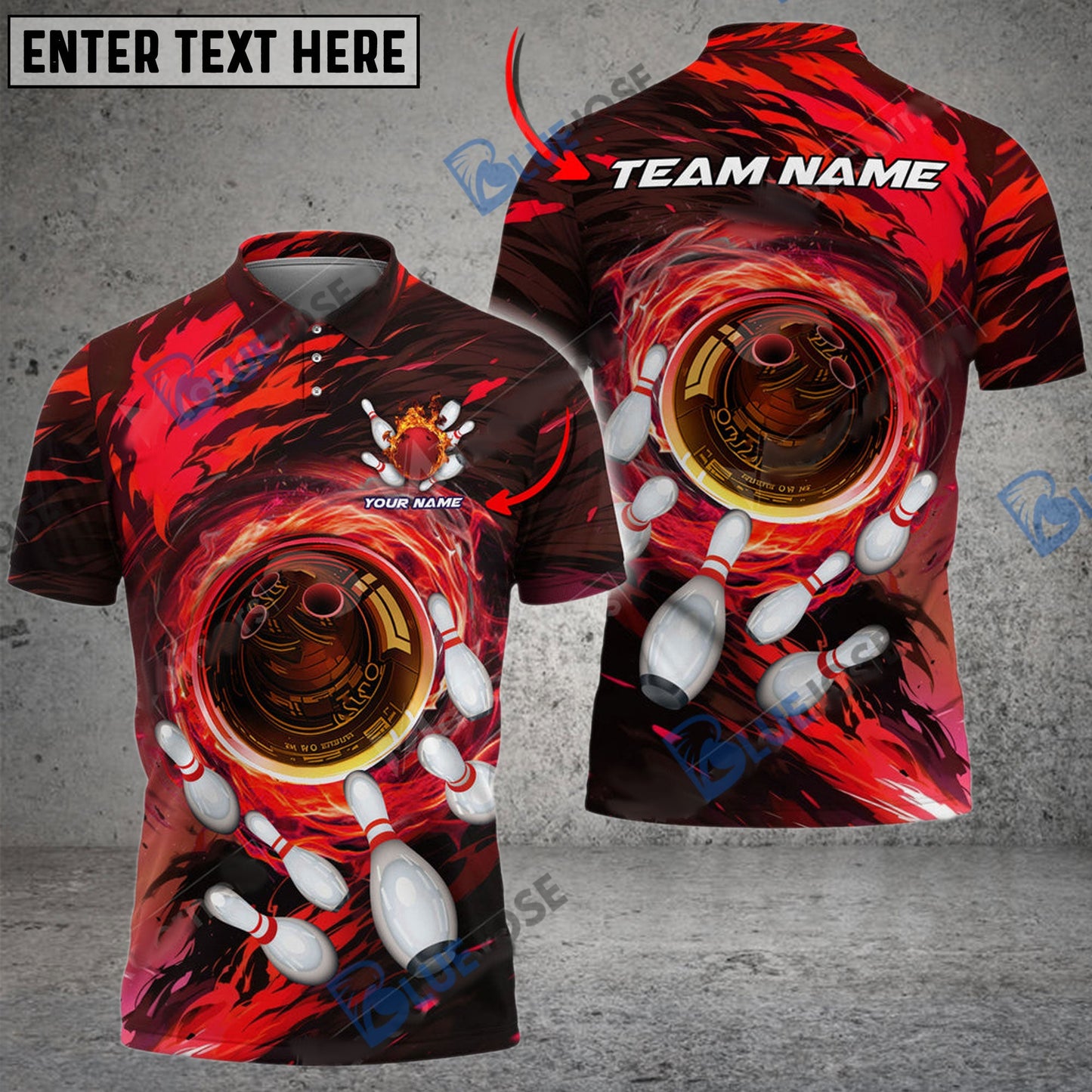 Frenzideas Bowling And Pins Maximum Motivation Customized Name 3D Shirt ( 5 Colors)