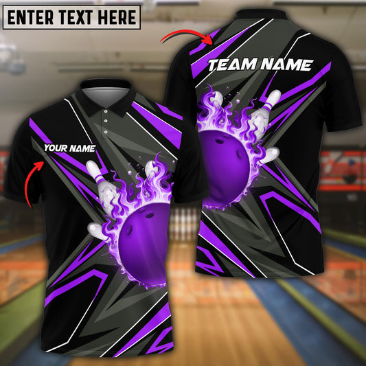 Frenzidea Bowling And Pins Shockwave Customized Name 3D Shirt ( 6 Colors)