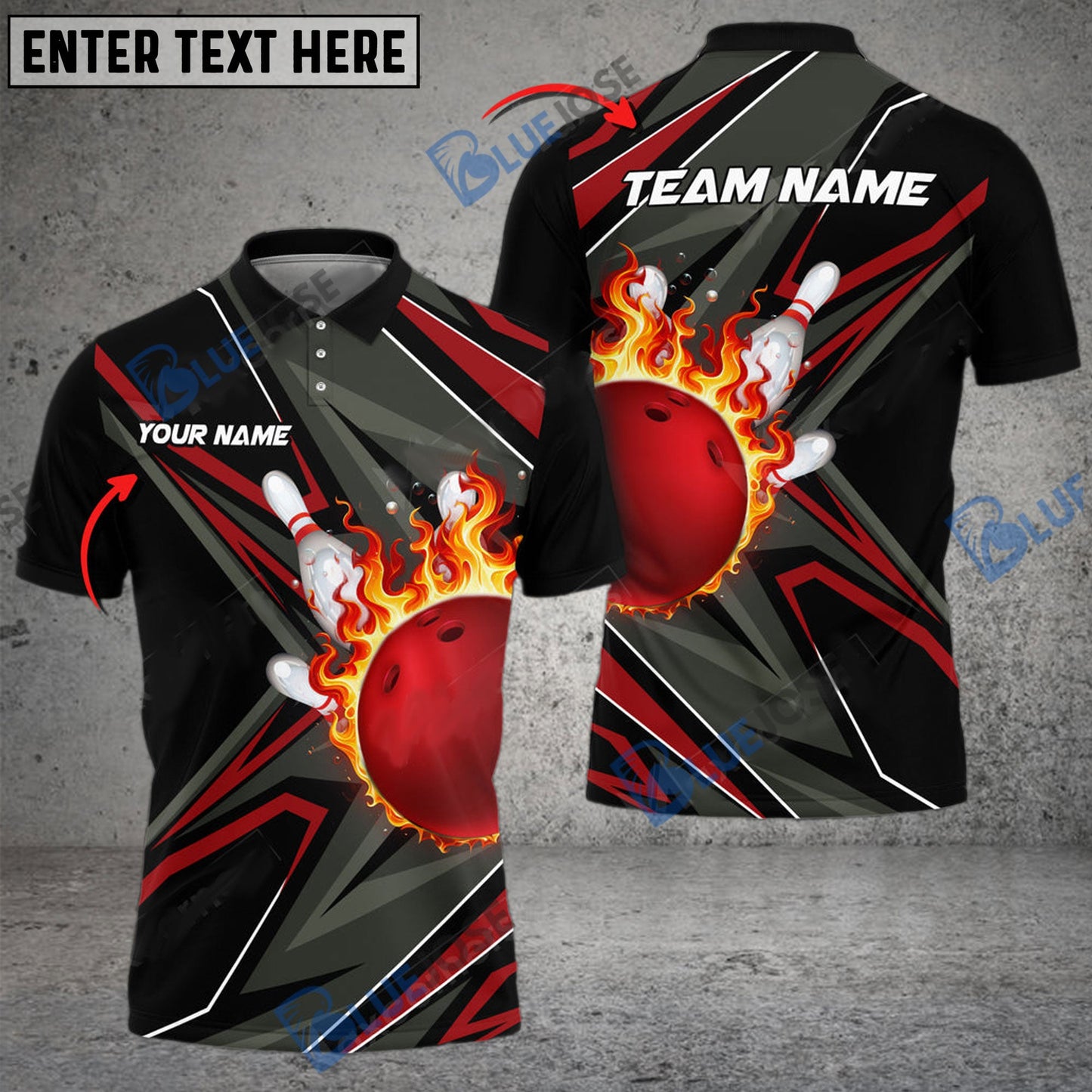Frenzidea Bowling And Pins Shockwave Customized Name 3D Shirt ( 6 Colors)