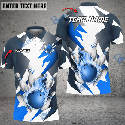 Frenzideas Bowling And Pins Absolute Strength Customized Name 3D Shirt ( 5 Colors)