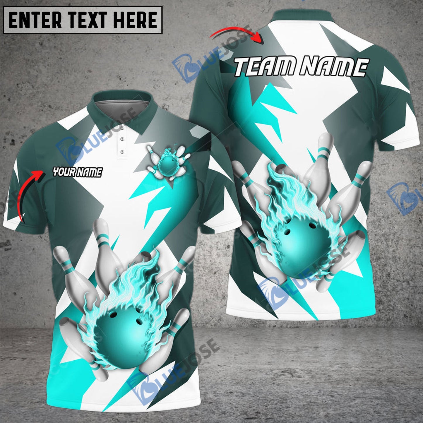 Frenzideas Bowling And Pins Absolute Strength Customized Name 3D Shirt ( 5 Colors)