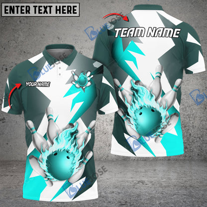 Frenzideas Bowling And Pins Absolute Strength Customized Name 3D Shirt ( 5 Colors)