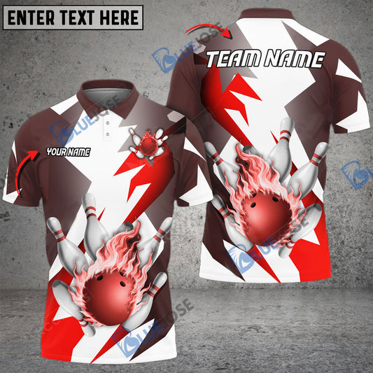Frenzideas Bowling And Pins Absolute Strength Customized Name 3D Shirt ( 5 Colors)