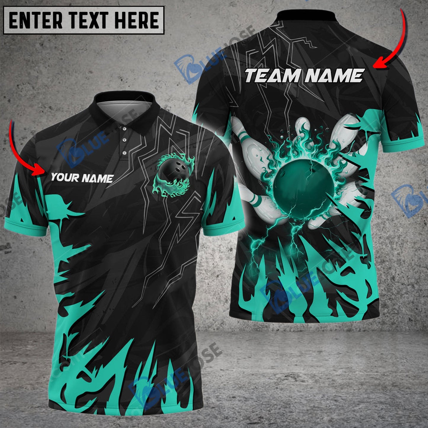 Frenzideas Bowling And Pins Break The Darkness Customized Name 3D Shirt ( 5 Colors)