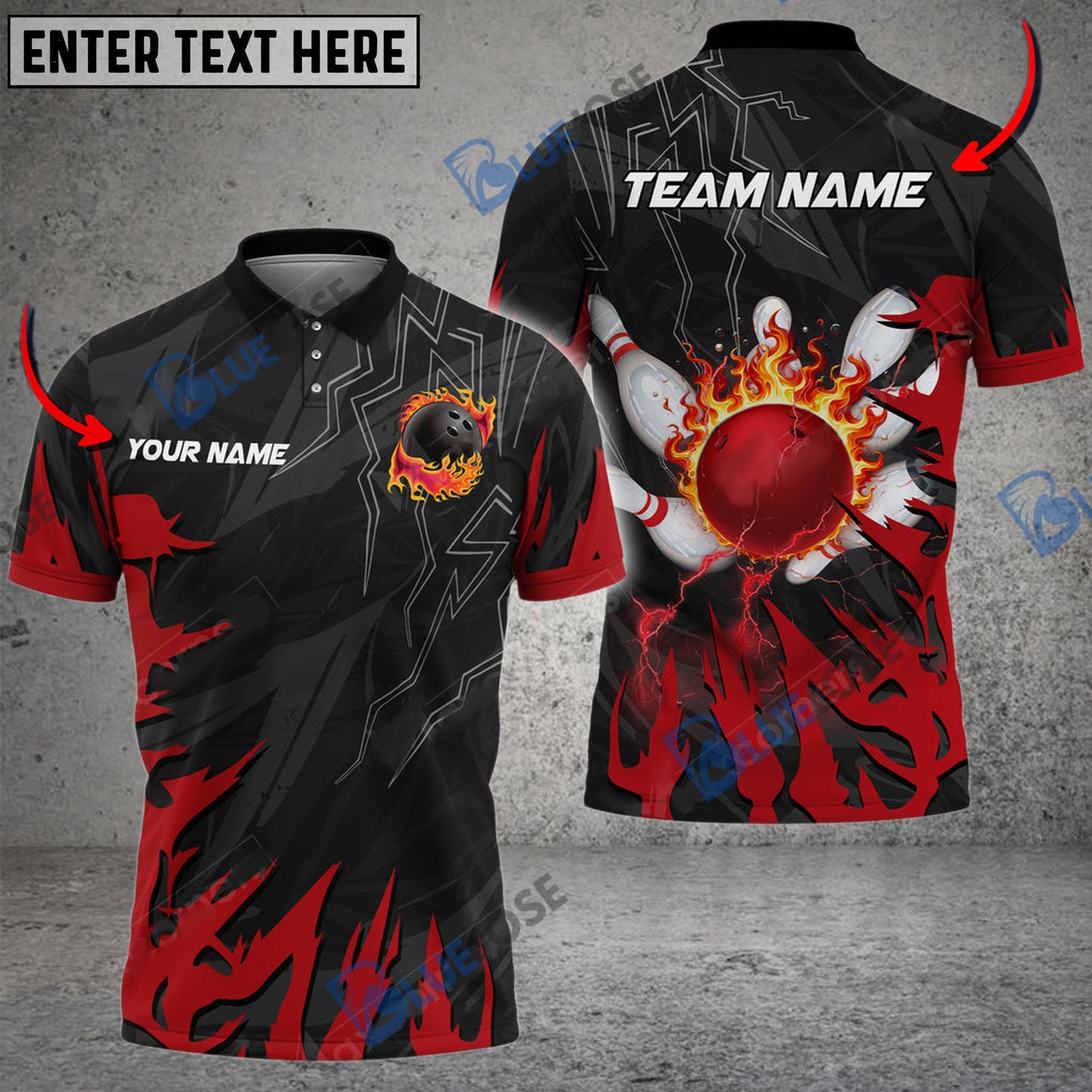 Frenzideas Bowling And Pins Break The Darkness Customized Name 3D Shirt ( 5 Colors)