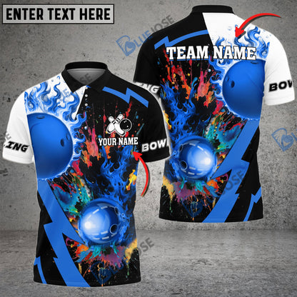 Frenzidea Bowling And Pins Crush Them All Customized Name 3D Shirt ( 6 Colors)