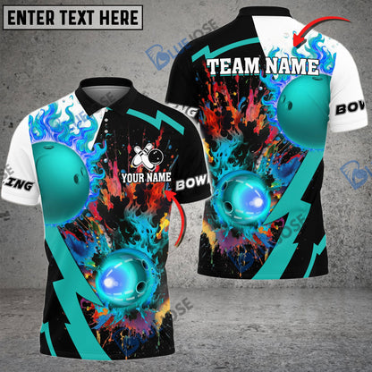 Frenzidea Bowling And Pins Crush Them All Customized Name 3D Shirt ( 6 Colors)