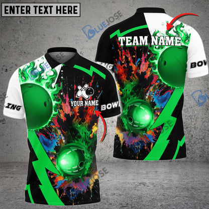Frenzidea Bowling And Pins Crush Them All Customized Name 3D Shirt ( 6 Colors)