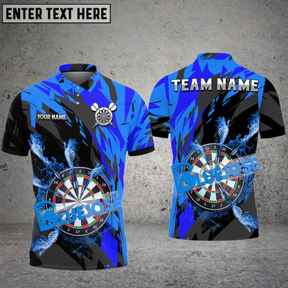 Frenzidea Darts Water & Fire Personalized Name, Team Name 3D Shirt ( 6 Colors)