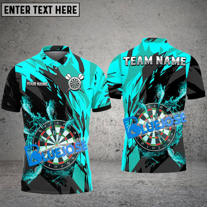 Frenzidea Darts Water & Fire Personalized Name, Team Name 3D Shirt ( 6 Colors)