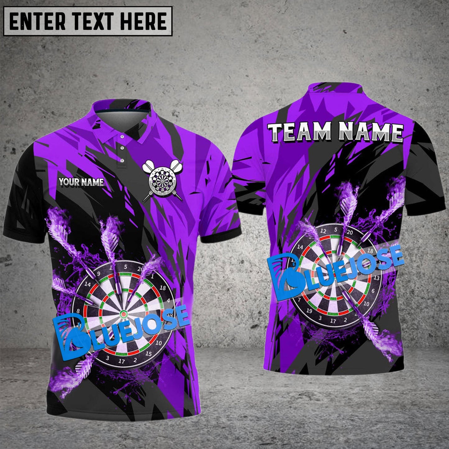 Frenzidea Darts Water & Fire Personalized Name, Team Name 3D Shirt ( 6 Colors)