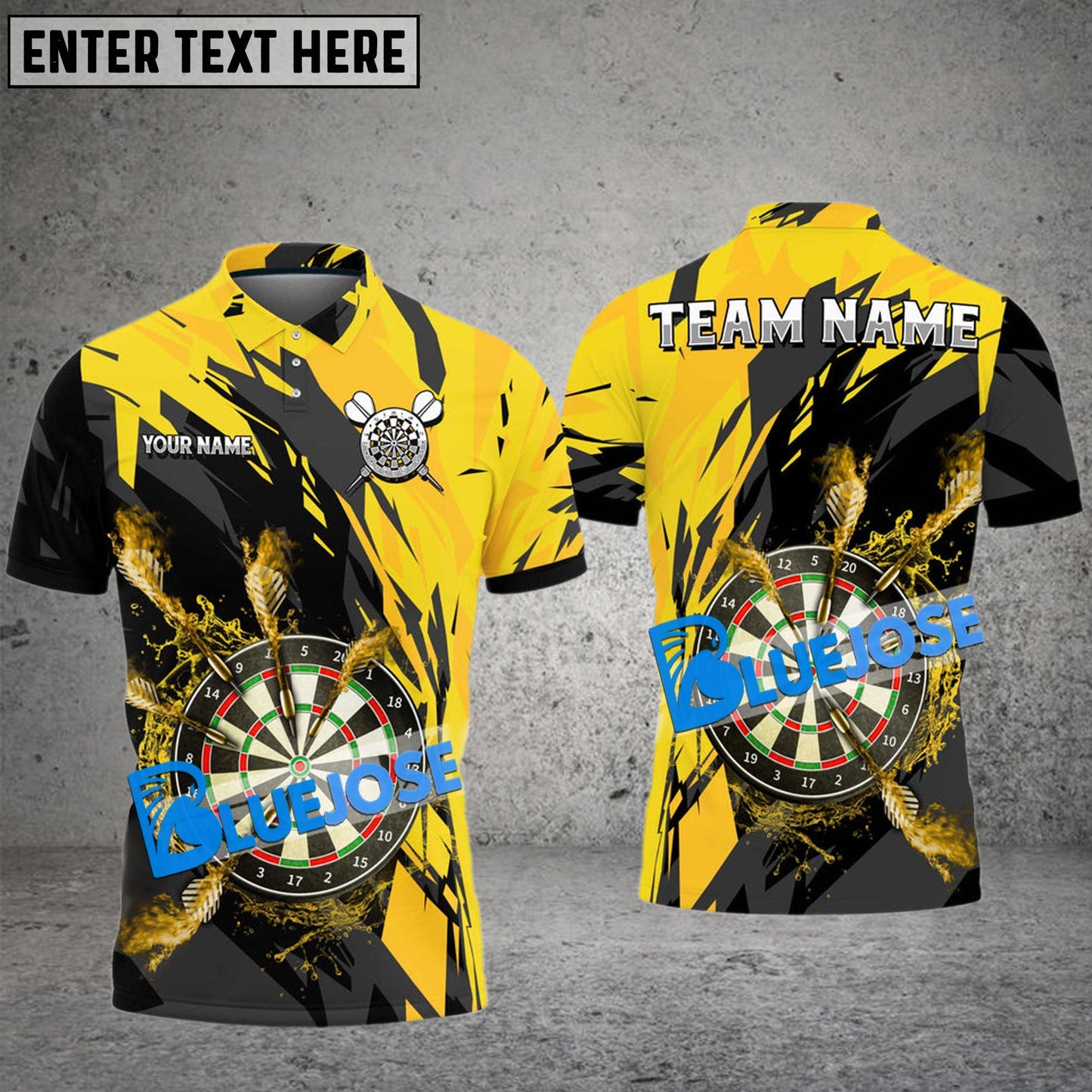 Frenzidea Darts Water & Fire Personalized Name, Team Name 3D Shirt ( 6 Colors)