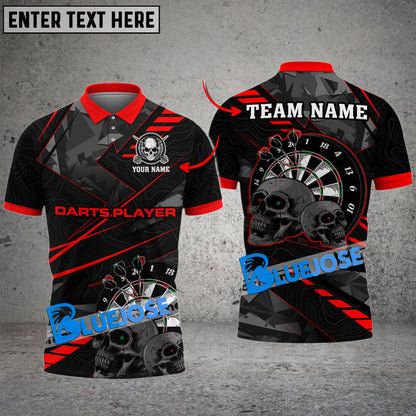Frenzidea Darts Cool Skull Personalized Name, Team Name 3D Shirt ( 5 Colors)
