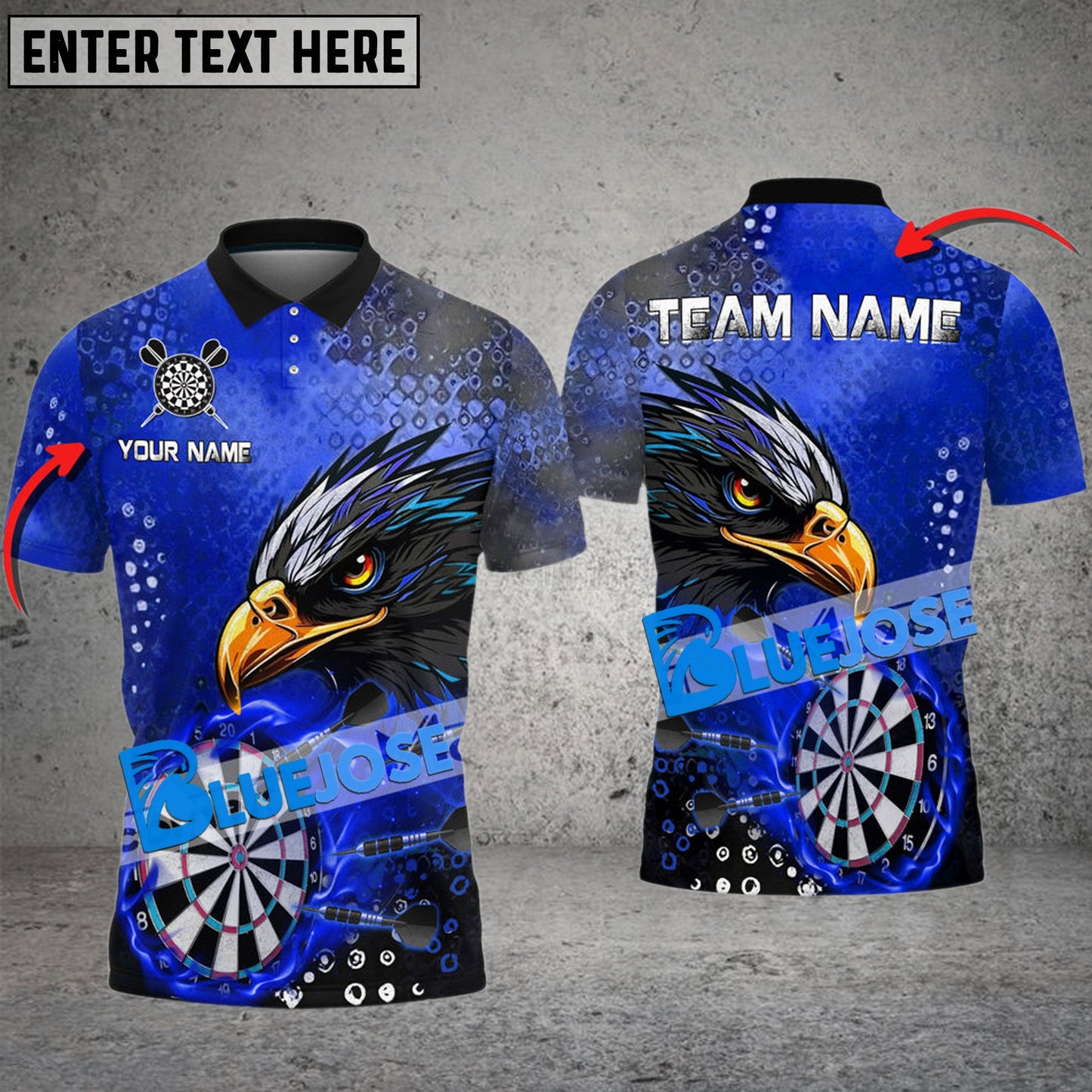 Frenzidea Darts Classic Eagle Personalized Name, Team Name 3D Shirt ( 5 Colors)