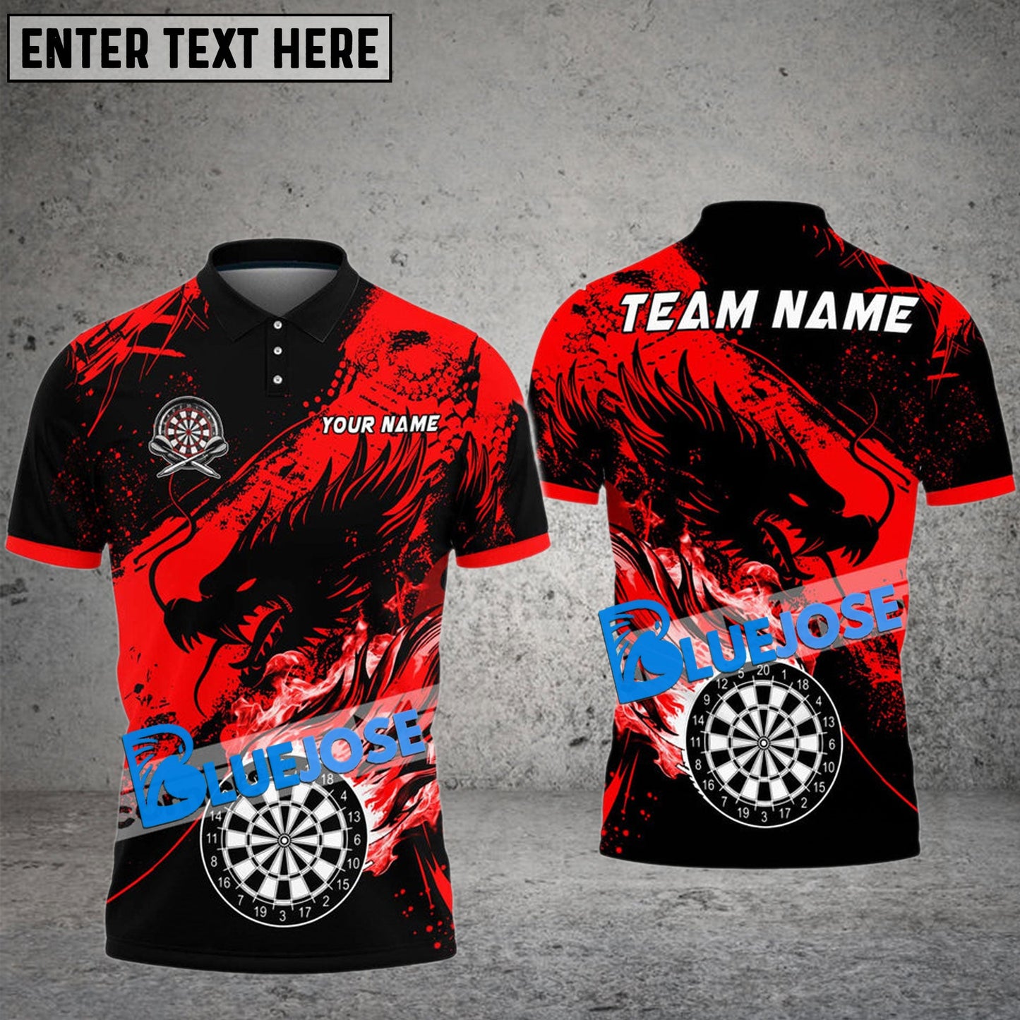 Frenzidea Darts Legend Of The Dragon God Personalized Name, Team Name 3D Shirt (6 Colors)