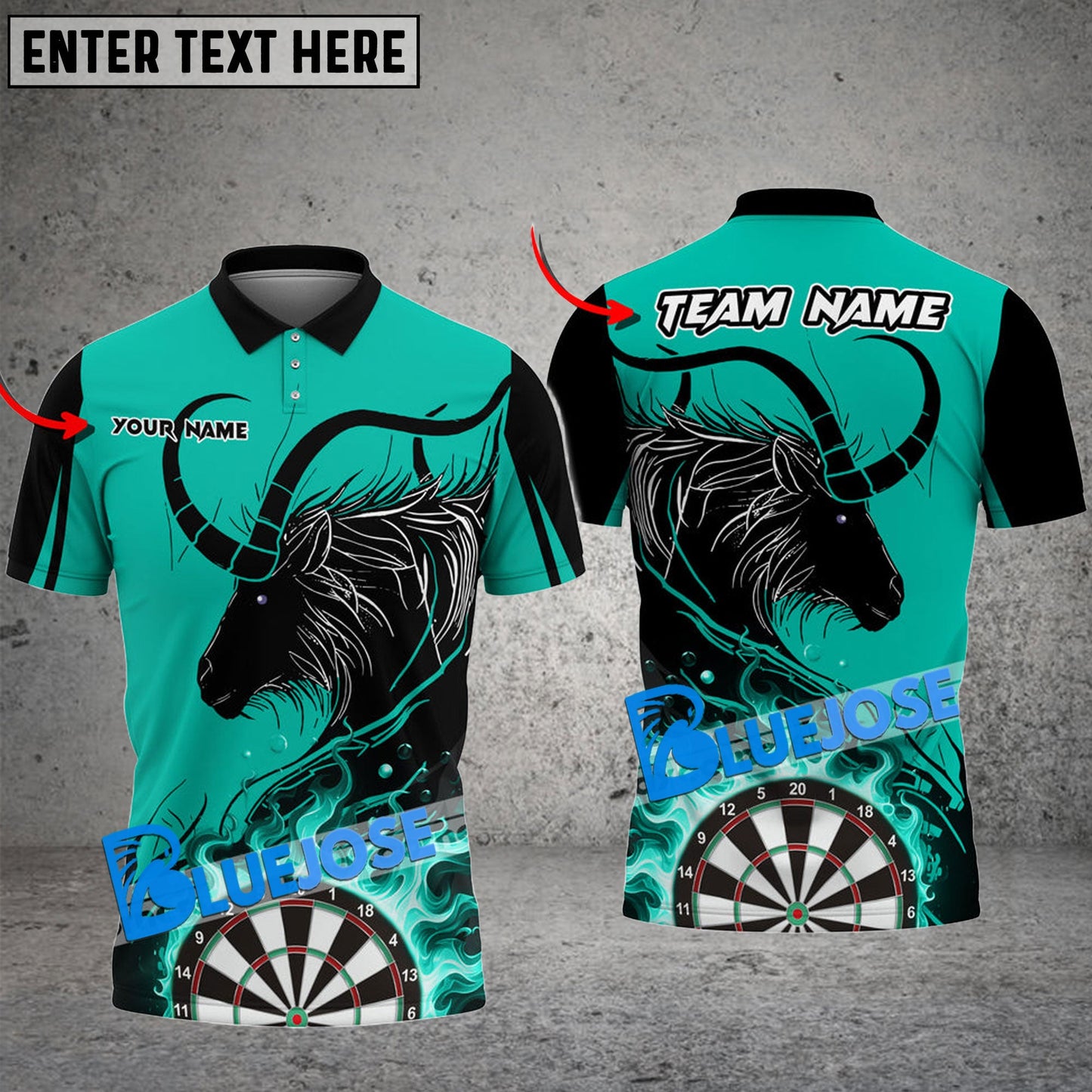 Frenzidea Darts Horse Of The Gods Personalized Name, Team Name 3D Shirt ( 6 Colors)